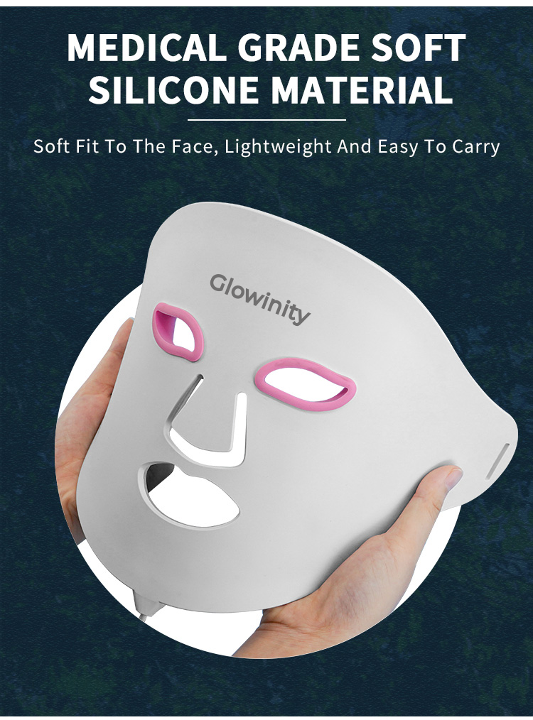 LED Light Therapy Silicone Facial Mask