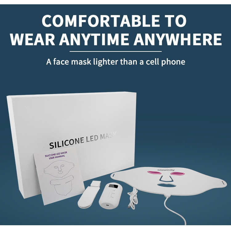 LED Light Therapy Silicone Facial Mask